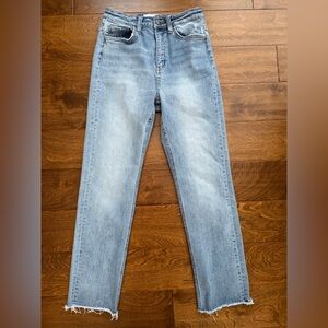 Straight Leg Women's Jeans in Light Blue Denim